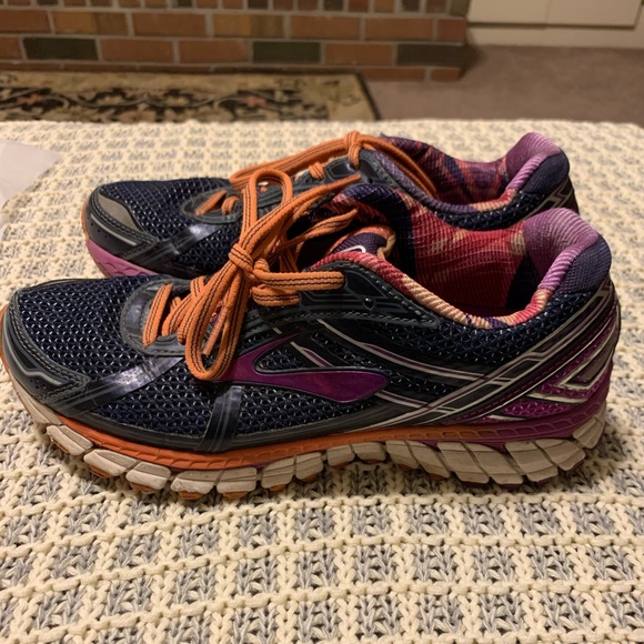 Sz 9 Brooks Adrenaline GTS 15 Blue Purple Orange - Picture 2 of 14